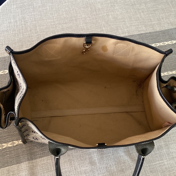 DOONEY & BOURKE Signature Tote Shoulder Bag Black Canvas - Picture 4 of 7